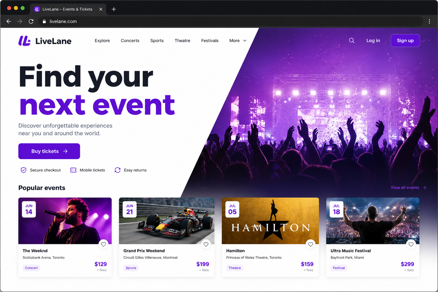 In-person events & tickets