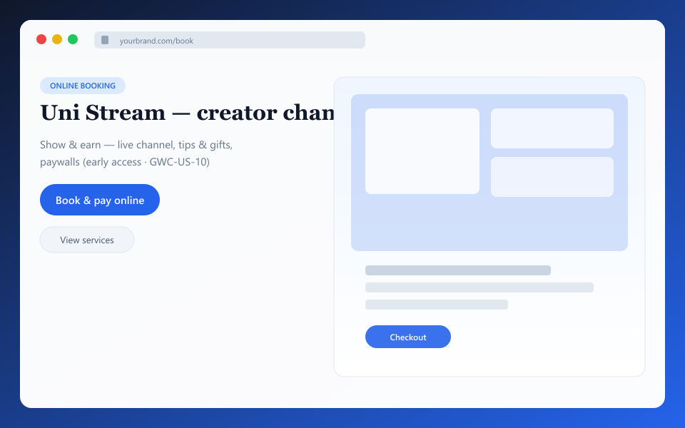 Uni Stream — creator channel